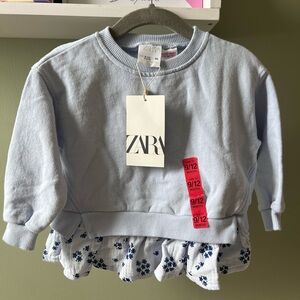Zara Baby Girl Floral Sweatshirt - NWT